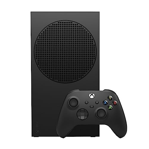 Microsoft Xbox Series S 1TB SSD Console Carbon Black - Includes Xbox Wireless Controller - Up to 120 frames per second - 10GB RAM 1TB SSD - Experience high dynamic range - Xbox Velocity Architecture (Renewed)